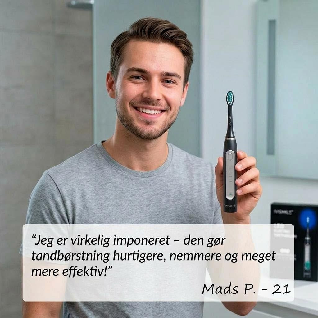 Elektrisk LED Tandbørste med LED lys!