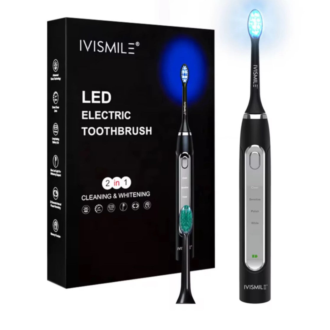 Elektrisk LED Tandbørste med LED lys!